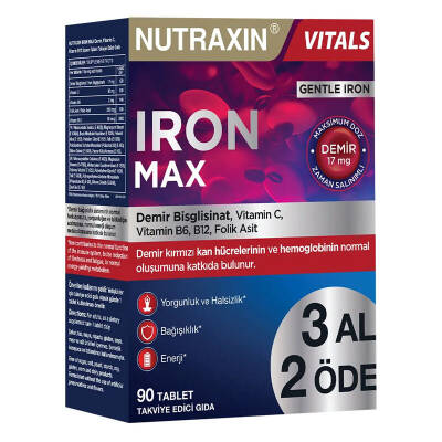 Nutraxin Iron Max 17 mg 90 Tablet - 3 Al 2 Öde - 1