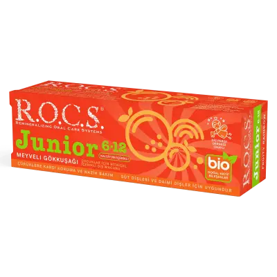 ROCS Junior 6-12 Yaş Meyveli Gökkuşağı Diş Macunu 60 ml - 3