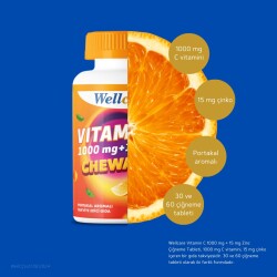 Wellcare Vitamin C 1000 mg + 15 mg Zinc Chewables 30 Çiğneme Tableti - 2